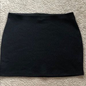 Express black animal print mini skirt